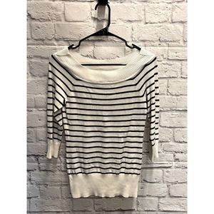 WHBM Striped Sweater- Lightweight